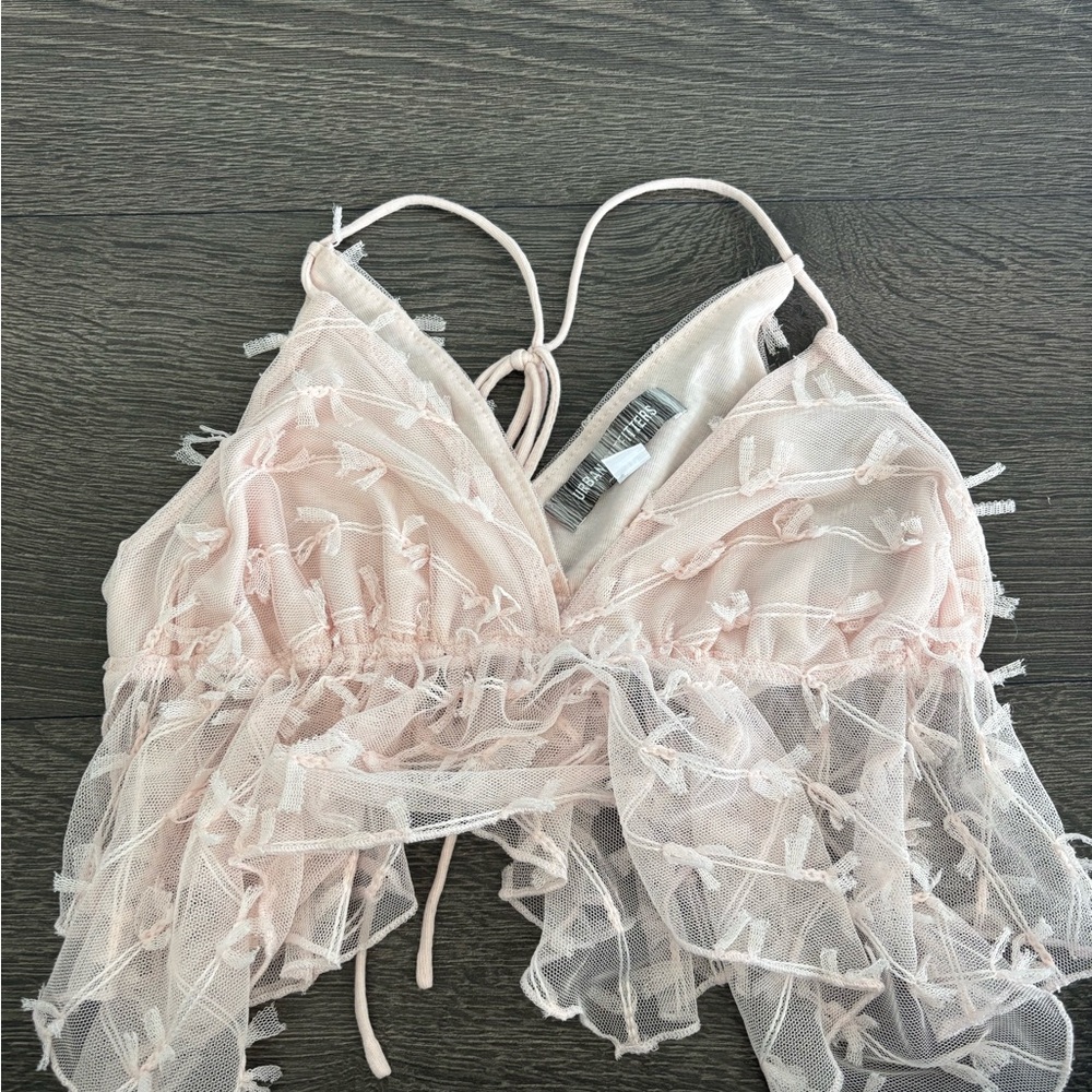 Elegant Pink Lace Bralette